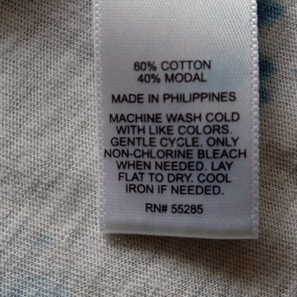 Add To Bundle | Express Blue & White Tie Dye Fitted Scoop Neck T-Shirt XS - Picture 8 of 10